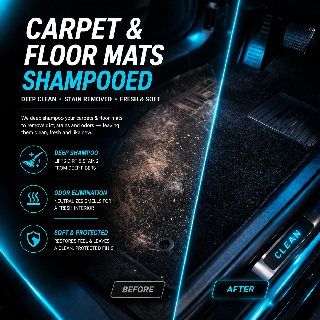 Carpet & Floor Mats Shampooed